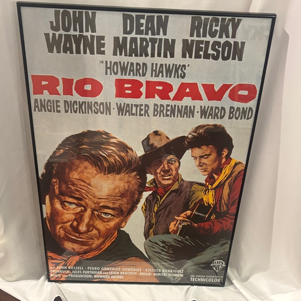 Framed 'Rio Bravo' Movie Poster - Multicolor